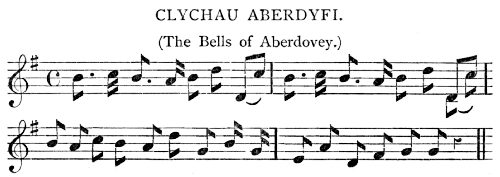 Music notation for Clychau Aberdyfi (The Bells of Aberdovey)