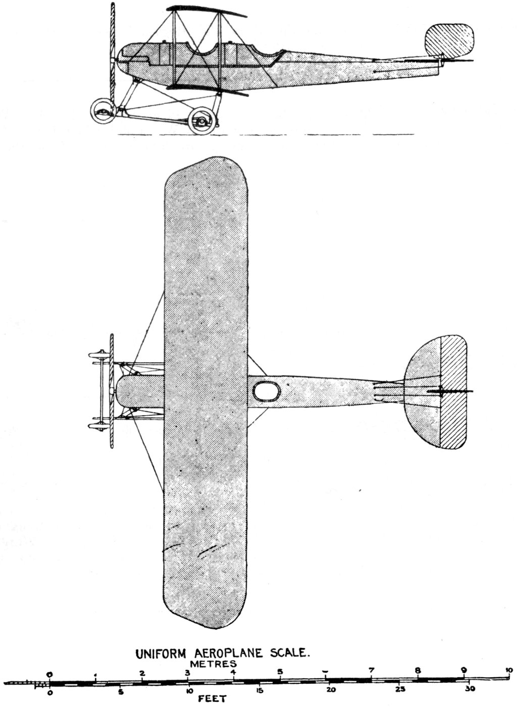 70 h.p. biplane. Uniform Aeroplane Scale