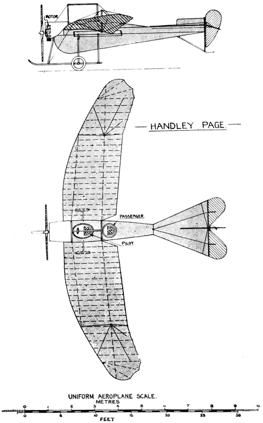 HANDLEY PAGE. Uniform Aeroplane Scale