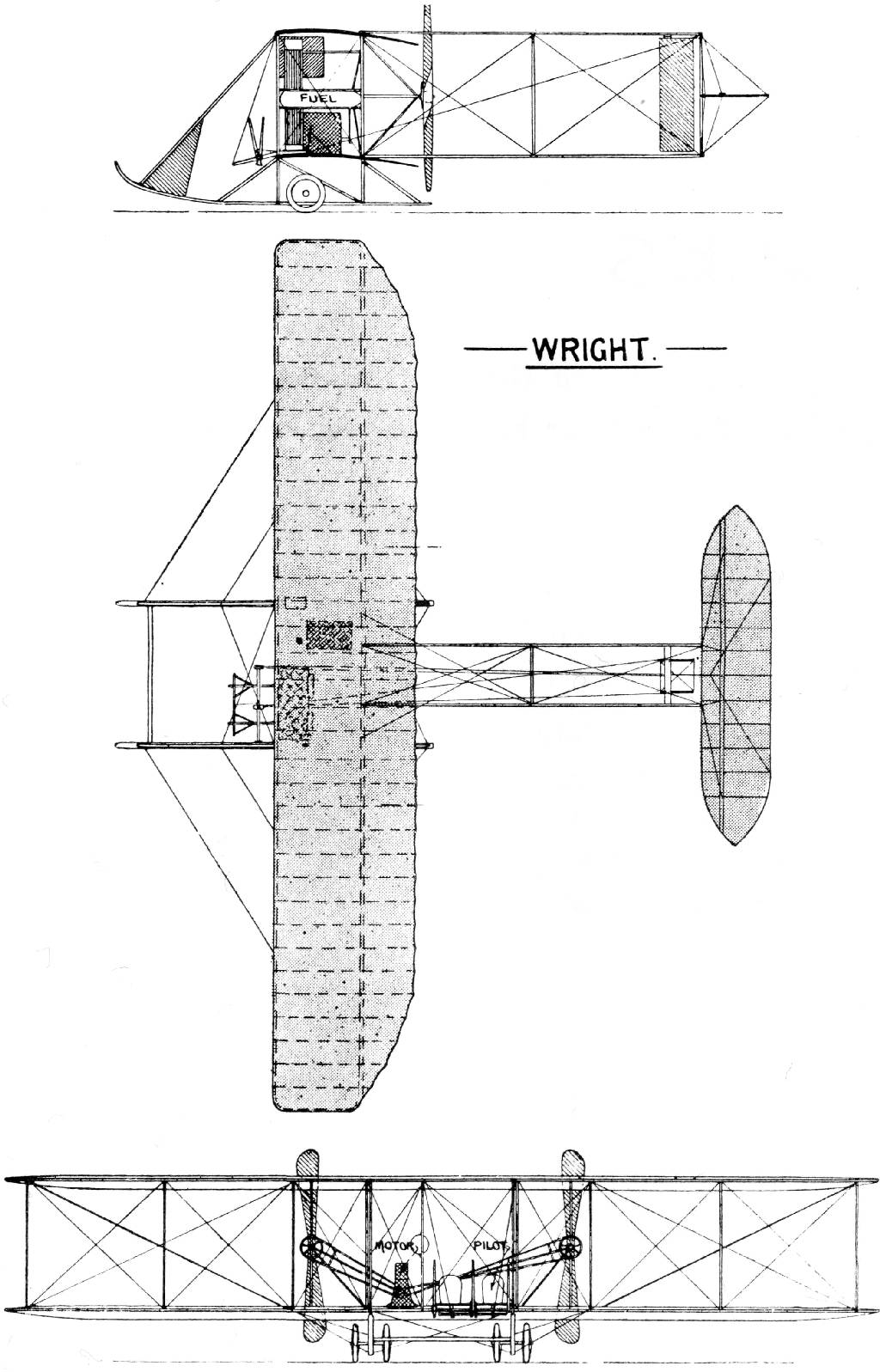 Wright. Model B. Uniform Aeroplane Scale