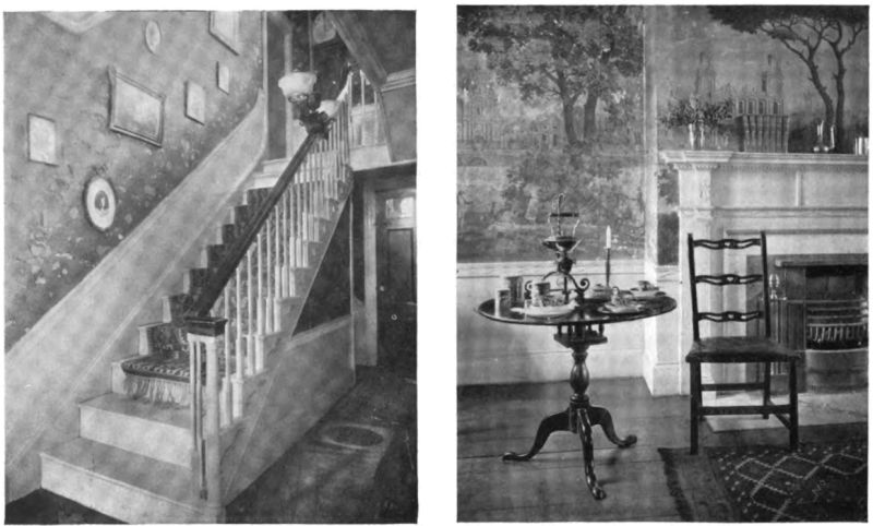 Plate III.—Hallway, Oliver House; Living Room, Oliver House.
