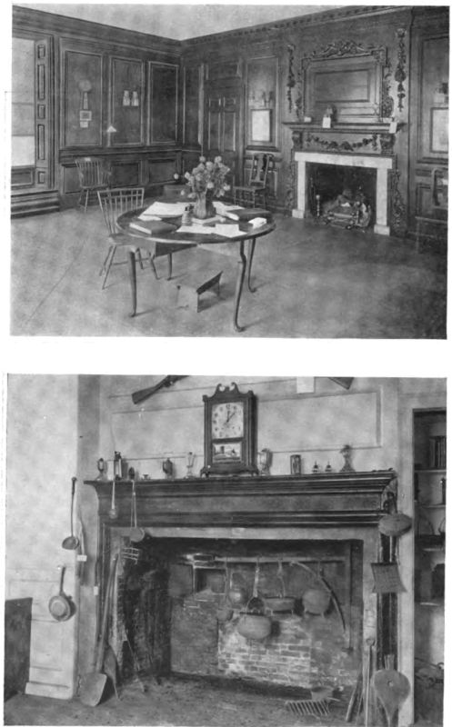 Plate XXIX.—Banquet Hall, Lee Mansion; Fireplace, Lee Mansion.