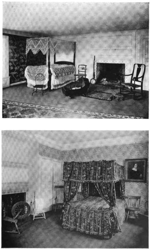 Plate XXX.—Chamber, Lee Mansion; Four-poster, Lee Mansion.