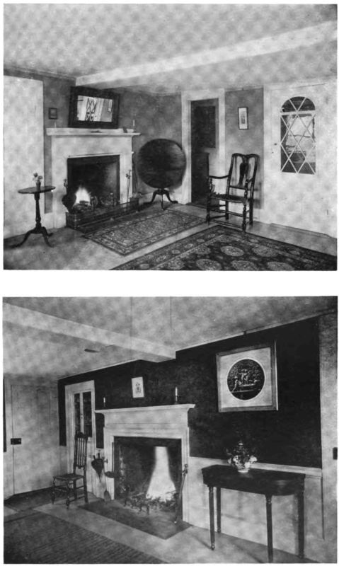Plate XXXVI.—Parlor, Adams House; Living Room, Adams House.