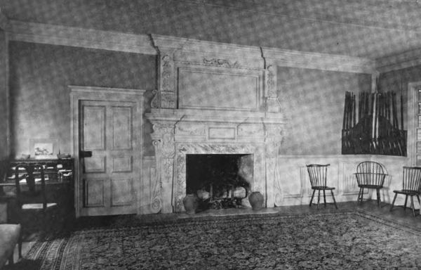 Plate LII.—Dance Hall, Wentworth House, showing Marble Fireplace.