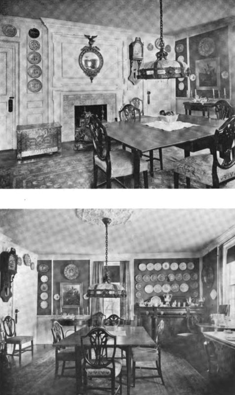 Plate LXVIII.—Two Views of the Dining Room, Saltonstall House.