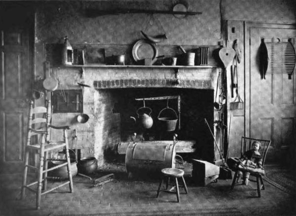 Plate LXXXII.—Kitchen Fireplace, Royall House.