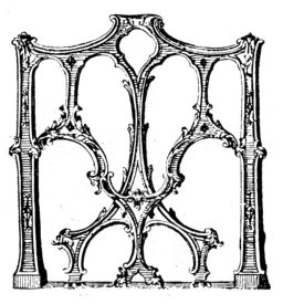 GOTHIC CHIPPENDALE CHAIR-BACK.