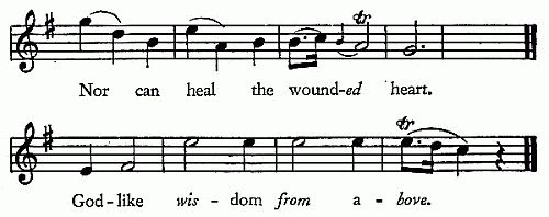 Nor can heal the wound-ed heart.

God-like wis-dom from a-bove.