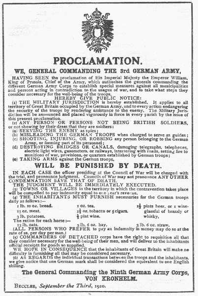 THE ENEMY'S FAMOUS PROCLAMATION.