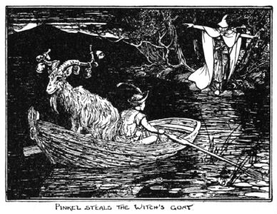 Pinkel steals the witch's goat