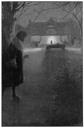Marjorie remained in the shadow watching the car.