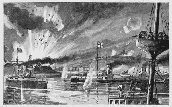 BOMBARDMENT OF MARSEILLES BY THE BRITISH:
"ONE OF OUR SHELLS HAD ENTERED THE POWDER MAGAZINE OF FORT ST. JEAN."