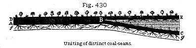 Fig. 430: Uniting of distinct coal-seams.