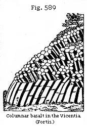 Fig. 589: Columnar basalt in the Vicentin.