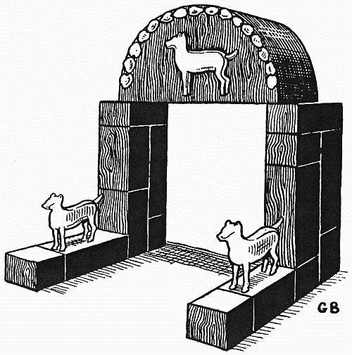 arch with cats