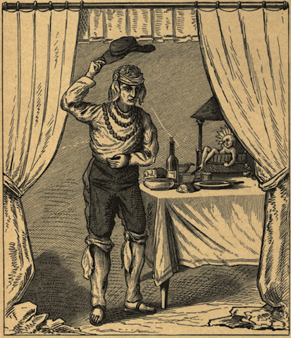 A MANGUE INDIAN RECITING A LOGA. See page XXV.