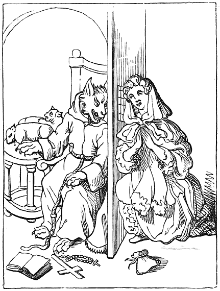 Fig. 10.—The Wolf as Confessor (probably Dutch).