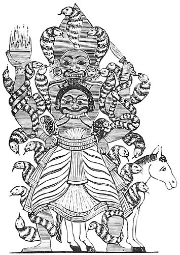 Fig. 11.—Singhalese Demon of Serpents.