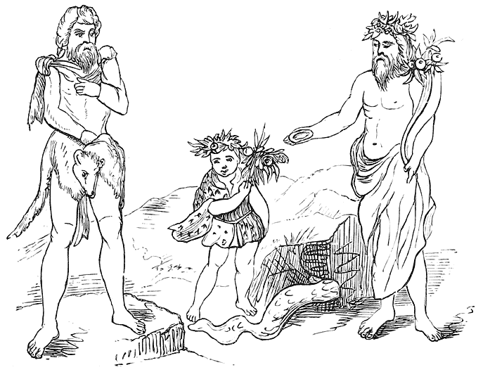 Fig. 13.—Italian and Roman Genii.