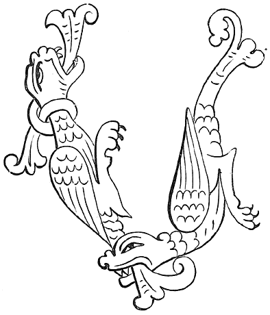 Fig. 27—Anglo-Saxon Dragons (Cædmon M.S., tenth century).