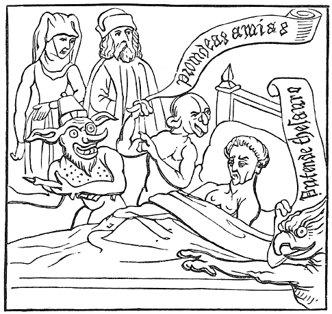Fig. 24.—A Mediæval Death-bed.