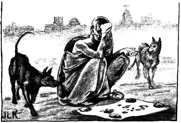 OUTCASTES (A BEGGING LEPER AND PARIAH DOGS)