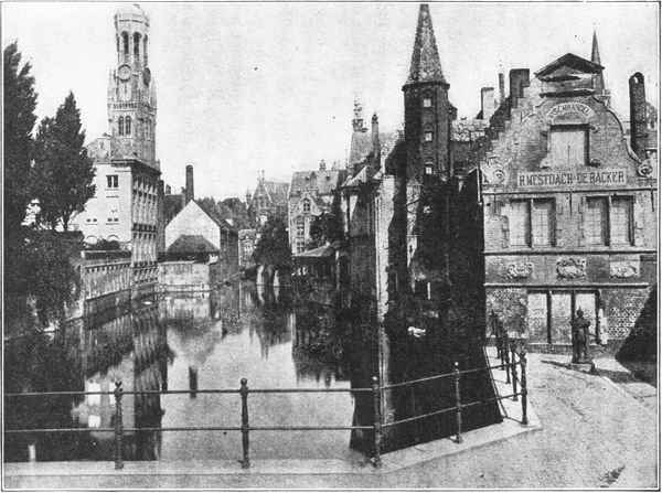 VIEW OF A CANAL FROM THE ROSARY DOCK, BRUGES