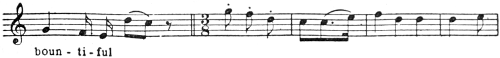 Treble clef with motif