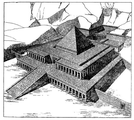Reconstitution du monument de Mentouhotep II