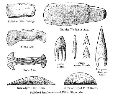 Polished Implements of Flint, Stone, &c.