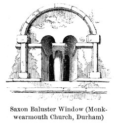 Saxon Baluster Window (Monkwearmouth Church, Durham)