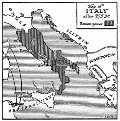 Map of ITALY after 275 B.C.