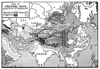 Map of CENTRAL ASIA in the 2nd & 1st Centuries
B.C.