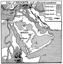 Map of ARABIA and adjacent countries