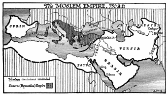 The MOSLEM EMPIRE, 750 A.D.
