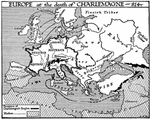EUROPE at the death of CHARLEMAGNE—814.