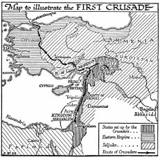 Map to illustrate the FIRST CRUSADE