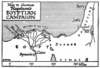 Map to illustrate Napoleon’s EGYPTIAN CAMPAIGN