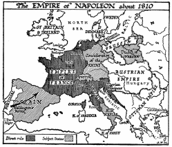 The EMPIRE of NAPOLEON about 1810