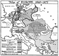 Map of EUROPE, 1848-1871
