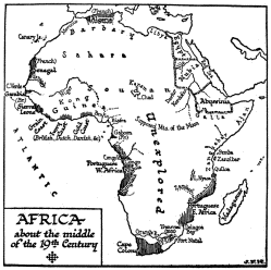 AFRICA about the middle of the 19th Century