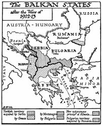 The BALKAN STATES after the Wars of 1912-13