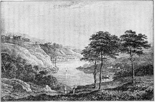 VIEW UP THE DOURO TOWARDS OPORTO. (After a drawing by J.
Gibbs of Bath.)