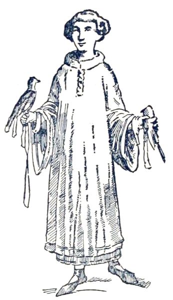NOBLE HOLDING A FALCON IN EACH HAND