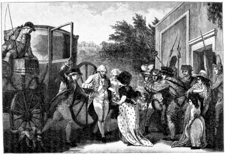 MARGARET NICHOLSON’S ATTEMPT TO ASSASSINATE GEORGE III.
IN 1786 (p. 238).

(From the Painting by R. Smirke.)