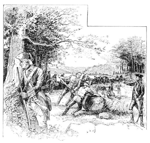 soldiers building a dam