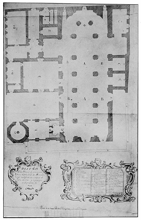 Plan of Manila Cathedral, showing the new structure building in 1754