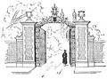 Figure in ornate gateway
