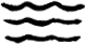 Example of three line mark with wavy lines.
